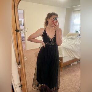 Magnolia Boutique Paradise Island Black Scalloped Lace Maxi